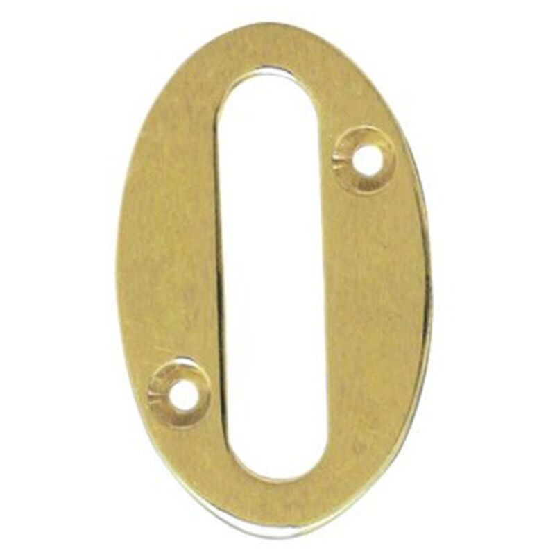 Zahl 0 Messing 10cm Uhr