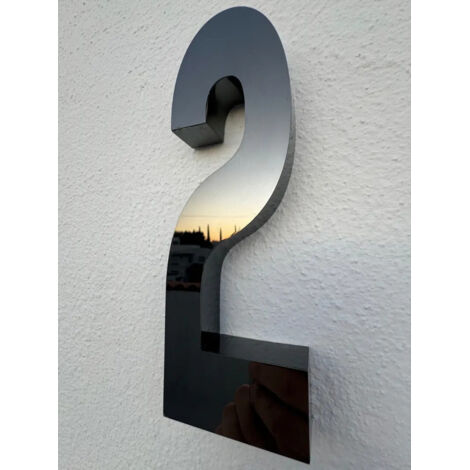 Numéro résidentiel, Acier inoxydable Monaco 20 cm 3d A