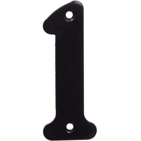 Numero Señal Atornillar  100Mm "1" Forjado Negro