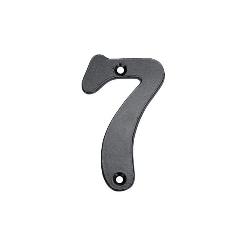 Numero Señal Atornillar 100Mm '7' Forjado Negro