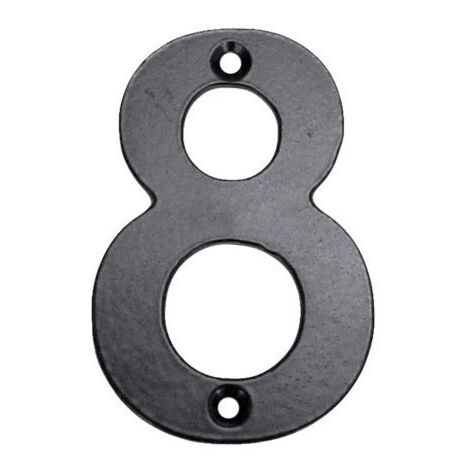 Numero Señal Atornillar  100Mm "8" Forjado Negro