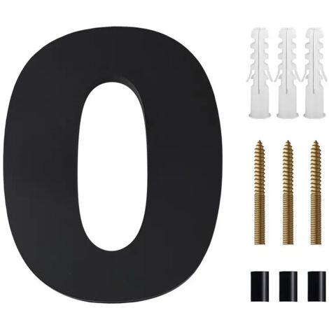Numéros de maison résidentiels 3D, hauteur 20 cm, Arialblack
