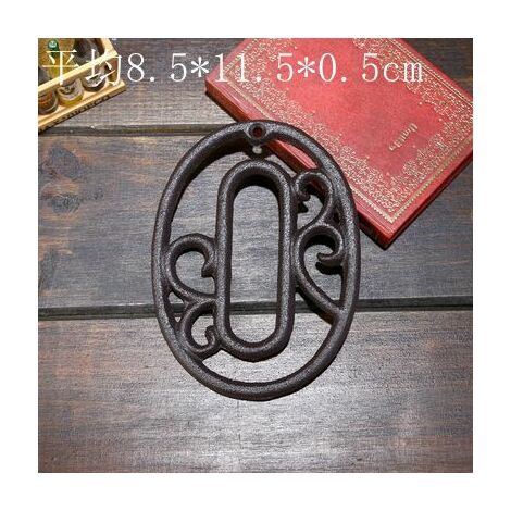 Numéros en métal Numéros de maison en fonte noire Numéro de porte extérieure Numéro d'adresse vintage rustique pour portes, murs, adresses de maison (numéro 0)
