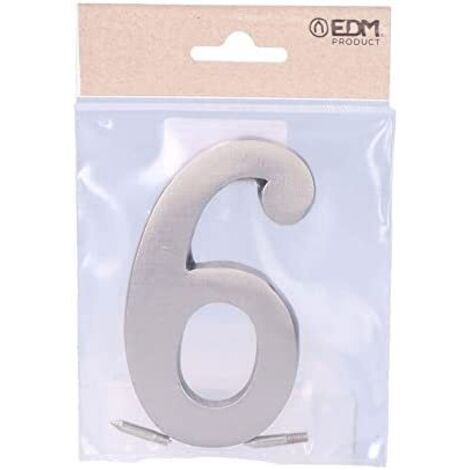 Nummer 6 Mattnickel 10 cm unsichtbare Fixierung EDM