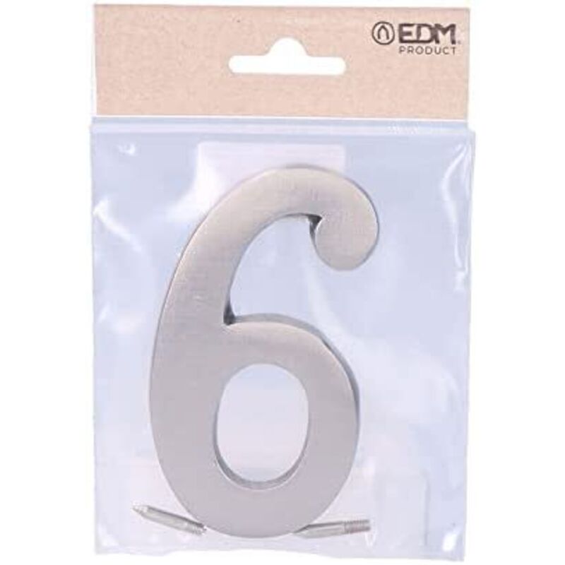 Nummer 6 Mattnickel 10 cm unsichtbare Fixierung EDM