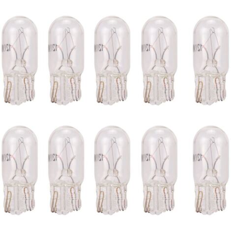 [NUNCA USADO] 10 bombillas LED T10 blancas de 5 W para matrícula, luces de posición laterales, 12 V CC, para interior de coche, camión o domo.