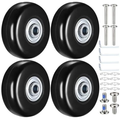[NUNCA USADO] 4 ruedas de repuesto para maletas, ruedas de repuesto para maletas de 50 x 18 mm, ruedas de repuesto de goma para maletas y carritos.