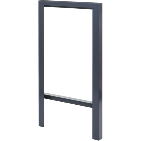[NUNCA USADO] Aparcabicicletas HHG-305 Aparcabicicletas, acero al carbono galvanizado con recubrimiento en polvo para exteriores 115x60x6cm, antracita