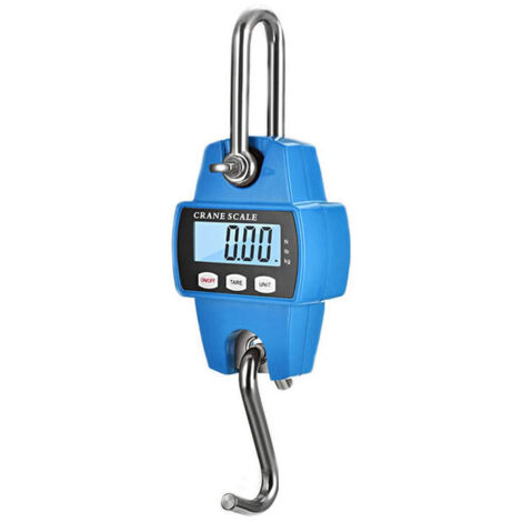 [NUNCA USADO] Báscula colgante industrial de alta resistencia para granjas, caza, tiro con arco, pesca de peces grandes y levantamiento con sensor digital preciso, profesional (660 lb azul)