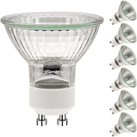 [NUNCA USADO] Bombillas GU10 de 35 W, bombillas halógenas GU10, focos de 35 W CA 230 V, bombillas halógenas GU10, 2 pines, ángulo de haz de 35°, 2700 K, regulables, blanco cálido, paquete de 6