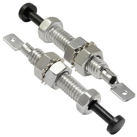 [NUNCA USADO] C69368 - Juego de 2 contactores para interruptor de sensor de capó y maletero para sistema de alarma de coche - Rosca M8 - Metal y plástico - Seguridad con botón
