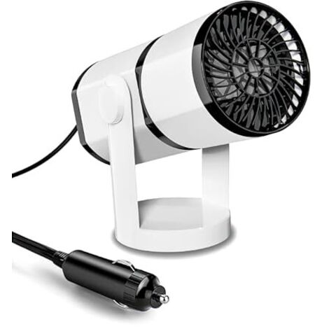 [NUNCA USADO] Calentador auxiliar para coche de 12 V, 150 W, calentador portátil con descongelador eléctrico y rotación de 360 grados, purificador de aire, modo dual, frío/calor, descongelación y desh
