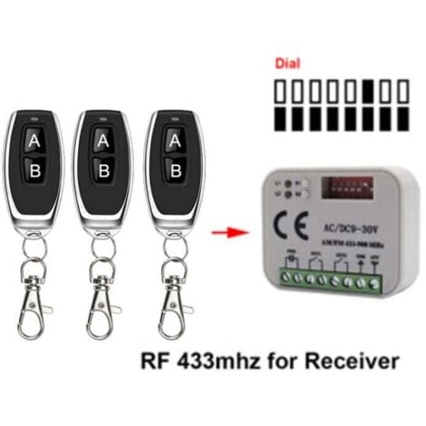 ODIPIE [NUNCA USADO] Control remoto para puerta de garaje 433 868 MHz RX Multi 300-900 MHz CA/CC 9-30 V
