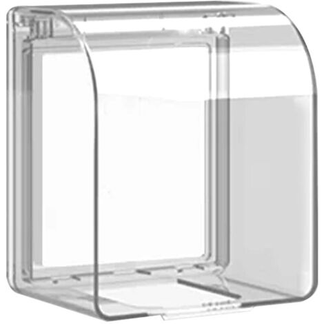 [NUNCA USADO] Cubierta impermeable para enchufes de pared, caja impermeable, cubierta impermeable para enchufes, toma de corriente impermeable, accesorio de cocina transparente (10 x 11,2 x 7,1 cm)