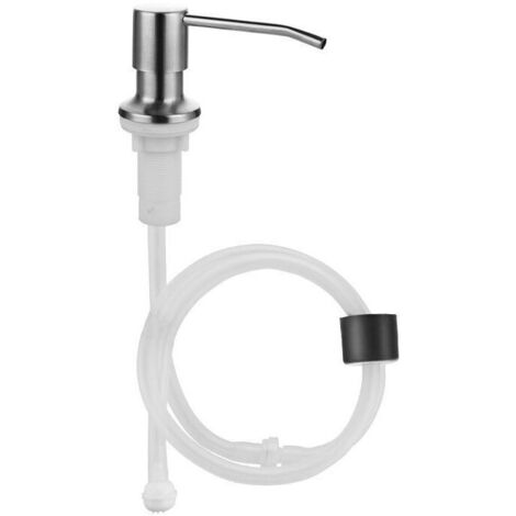 [NUNCA USADO] Dispensador de jabón con pulsador, dispensador de jabón integrado para fregadero de cocina, con cable alargador de 1 metro.