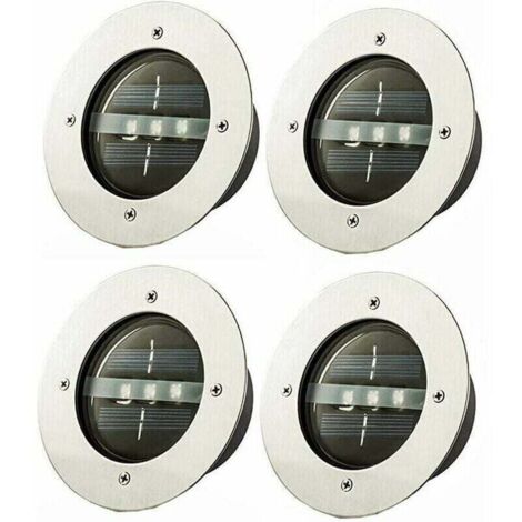 [NUNCA USADO] Focos empotrables de exterior, LED estancos IP65 – Pack de 4 – Diámetro 120mm – Luz blanca – Iluminación para caminos y jardines