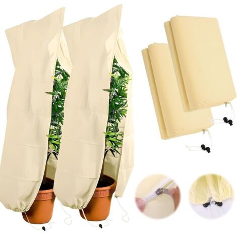 [NUNCA USADO] Funda de invierno transpirable para plantas de exterior (2 piezas, 120 x 180 cm), reutilizable, para árboles, palmeras y balcones.