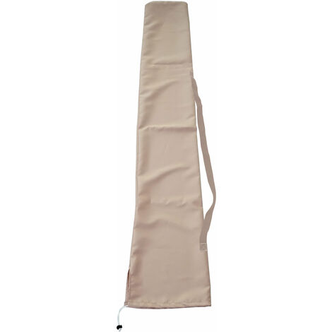 [NUNCA USADO] Funda protectora para sombrilla de hasta 2,70 m, funda con cordón, crema