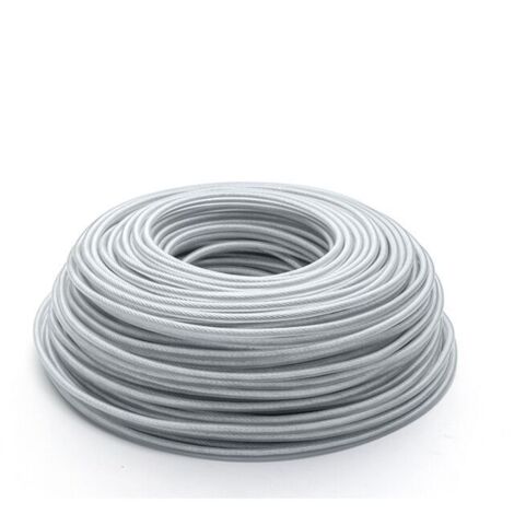 [NUNCA USADO] Hilo de acero para desbrozadora de 3 mm x 45 m, carrete de alambre de acero resistente para desbrozadora de jardín, hilo de repuesto para cortacésped.