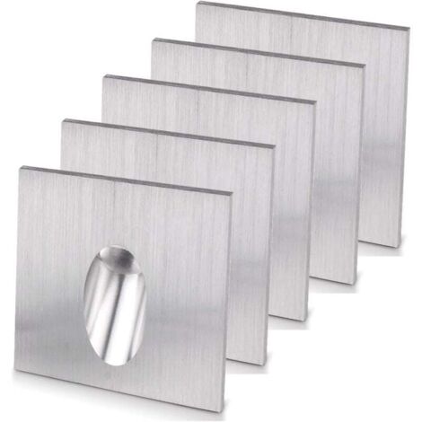 [NUNCA USADO] Juego de 5 focos LED cuadrados empotrables para escalera/camino postal, 1 W CA 100-245 V, blanco cálido