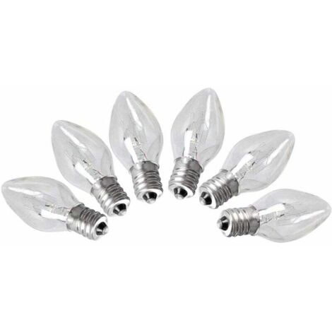 [NUNCA USADO] Juego de 6 bombillas de sal del Himalaya E12 de 15 vatios para iluminación de dormitorio, 220-240 V