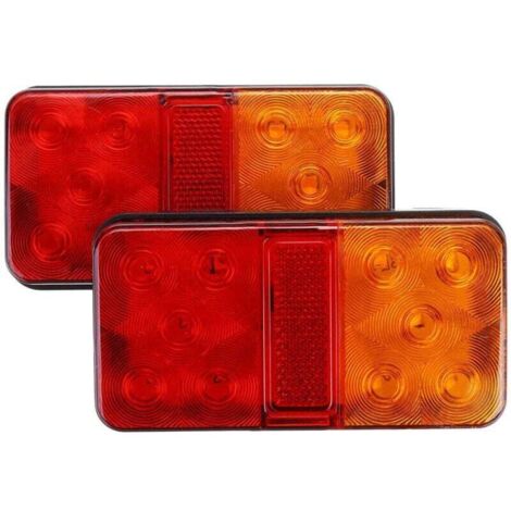 [NUNCA USADO] Luces traseras LED de 12 V (2 unidades), luces de freno multifuncionales, luces LED universales para remolque
