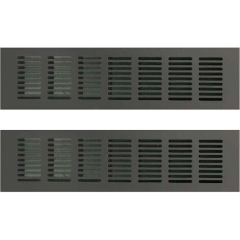 [NUNCA USADO] Rejilla de ventilación rectangular, rejilla de ventilación rectangular, rejilla de ventilación rectangular, rejilla de ventilación rectangular para ventilación ideal 80 × 300 mm 2 piezas