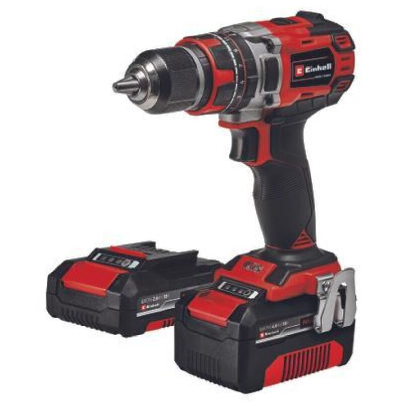 [NUNCA USADO] Taladro de impacto inalámbrico TE-CD 18/50 Li-i BL + 2 baterías de 2 Ah y 4 Ah - REACONDICIONADO EINHELL