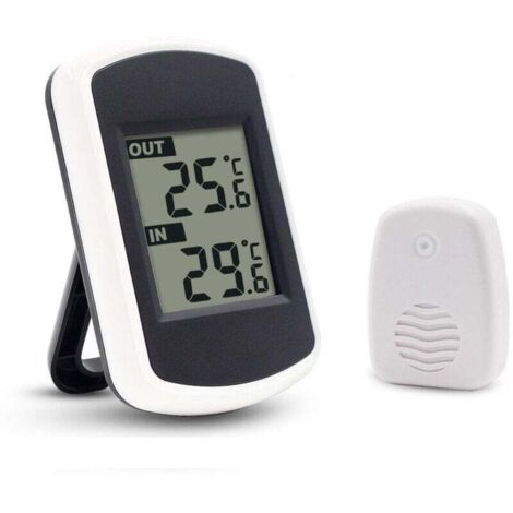 [NUNCA USADO] Termómetro digital inalámbrico LCD para uso en interiores y exteriores, mini sensor de temperatura ambiente, pequeño y preciso medidor de temperatura para el hogar, el dormitorio y la of