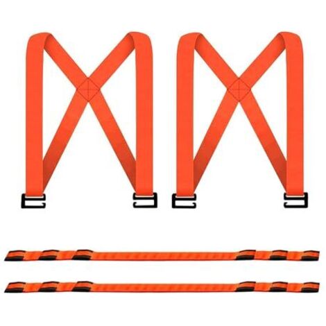 [NUNCA UTILIZADO] 2 paquetes de correas para levantar y mover, correas de transporte de hombro para 2 personas, correas ajustables para muebles para mover y manipular correas para transportar