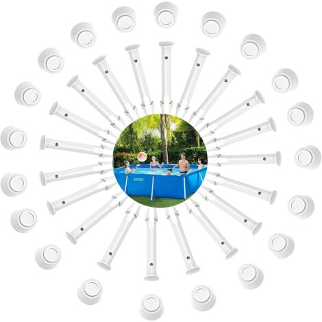[NUNCA UTILIZADO]20 pasadores de repuesto para marco de piscina, junta de plástico para marco de piscina, para juntas y sellos de piscina Intex de 13'-24' y redondas (6 cm)