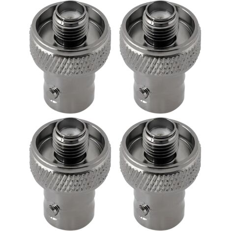 [NUNCA UTILIZADO]Adaptador de 4 piezas BNC hembra a SMA macho para radios con conector de antena SMA macho de montaje empotrado Compatible con Quansheng Compatible con Beofeng Compatible con radios Ra