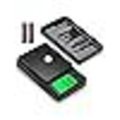 [NUNCA UTILIZADO]Báscula de precisión de 0,01 g/1000 g, minibáscula de precisión con pantalla LCD retroiluminada, báscula de bolsillo con 7 unidades de función de tara, báscula digital para joyería, c