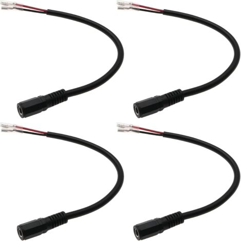 [NUNCA UTILIZADO]Cable de batería para barco de cebo de 5521 a 4,8 mm con extremo de pala aislado, calibre 16 AWG, 10 Ah, compatible con Waverunner (25 cm)