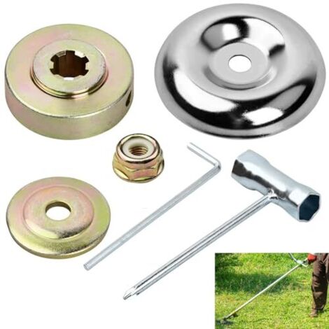 [NUNCA UTILIZADO]Kit de 6 piezas de fijación de tuercas para cuchillas de caja de cambios, cuchillas de caja de cambios de metal, kit de tuercas para cabezal de desbrozadora, accesorios de metal para 