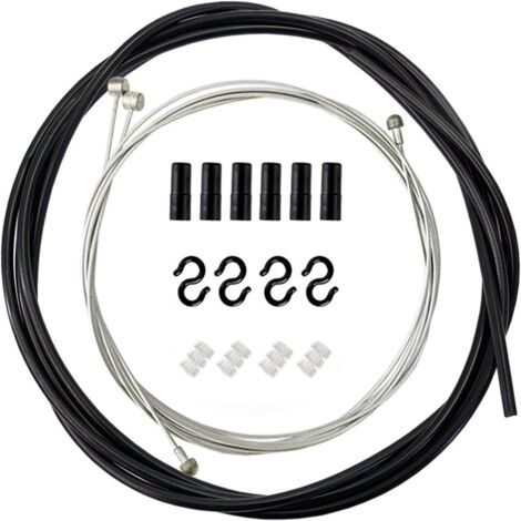 [NUNCA UTILIZADO]Kit de funda de cable de freno interior universal para bicicleta, cable de freno de repuesto, kit de cable de cambio de marchas para bicicleta de carretera/montaña/carretera (cables d