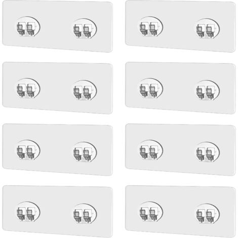 [NUNCA UTILIZADO]Paquete de 8 ganchos autoadhesivos para esquinas de ducha, transparentes, para baño, soporte para cepillo de dientes, de repuesto para estante de esquina de cocina.