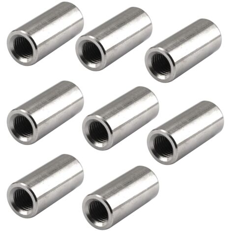 [NUNCA UTILIZADO](Paquete de 8) Tuercas redondas de acero inoxidable 304 M14 20x30, tuercas de enchufe de vástago largo