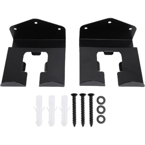 [NUNCA UTILIZADO]Soporte de acero para cortacésped, colgador de pared de acero con revestimiento de goma negra, solución de almacenamiento para garaje, organización sencilla