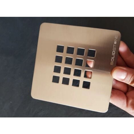 SOLIDSTONE Nuova Piletta MAX ribassata in PVC per piatto doccia slim - Foro da 90 mm Con griglia inox colore acciaio