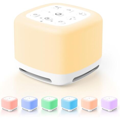 [Nuovo 3 in 1] Macchina per rumore bianco con 40 suoni, luce notturna con 7 luci, altoparlante wireless, ideale per far addormentare neonati, adulti e bambini, con timer e funzione di memoria, perfett