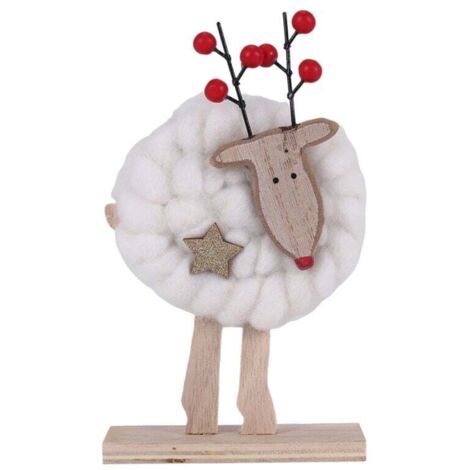 Nuovo albero di Natale nordico in feltro di legno e lana, decorazione per la festa del papà, scrivania C