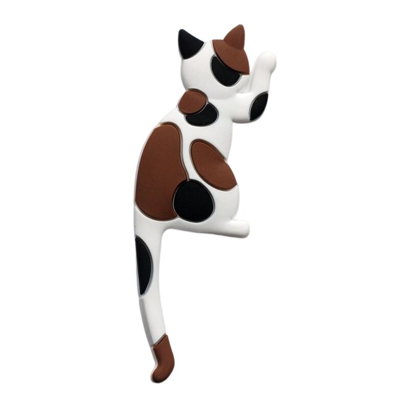 Image of Fortuneville - Nuovo alla moda carino creativo multifunzionale gatto magnetico a parete gancio portachiavi frigorifero magnete frigorifero decorativo