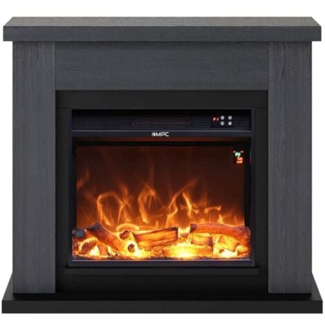 Ardes Camino Caminetto elettrico Moderno effetto fiamma Potenza 1500 Watt  Colore Nero - 350