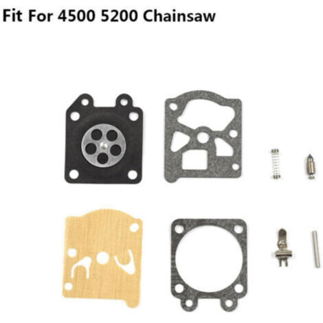 Nuovo kit di riparazione del carburatore per tosaerba, decespugliatori e accessori per motoseghe. Kit di riparazione del carburatore per motoseghe per modelli 4500 e 5200.