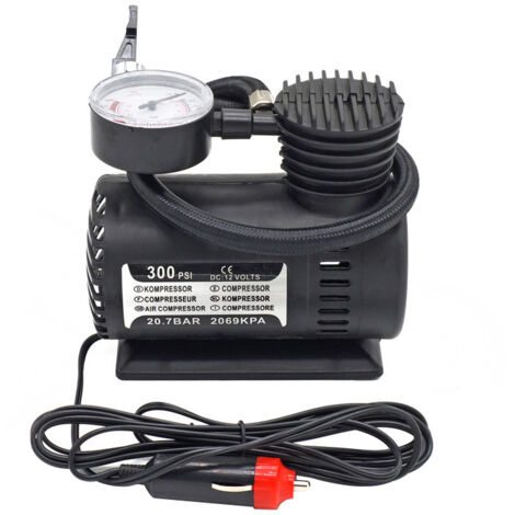 Nuovo mini gonfiatore portatile per auto da 300 psi, 12 V, per pneumatici elettrici, per esigenze di emergenza