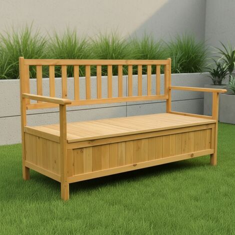 NUOVO panca petto supporto panca da giardino in legno box petto da giardino