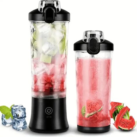 Nuovo spremiagrumi di grande capacità da 600 ml con tritaghiaccio e frullatore multifunzione, ricaricabile e portatile.