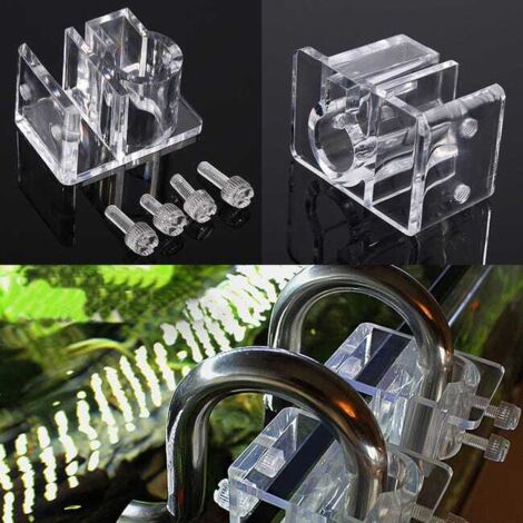 Nuovo tubo di montaggio per filtro per acquario in acrilico, supporto per tubo di ingresso/uscita, supporto per fascetta per tubo dell'acqua