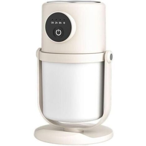 Nuovo umidificatore, umidificatore a nebulizzazione fredda con ugello girevole a 90°, umidificatore silenzioso per interni, piccolo umidificatore purificatore d'aria, umidificatore con luce notturna